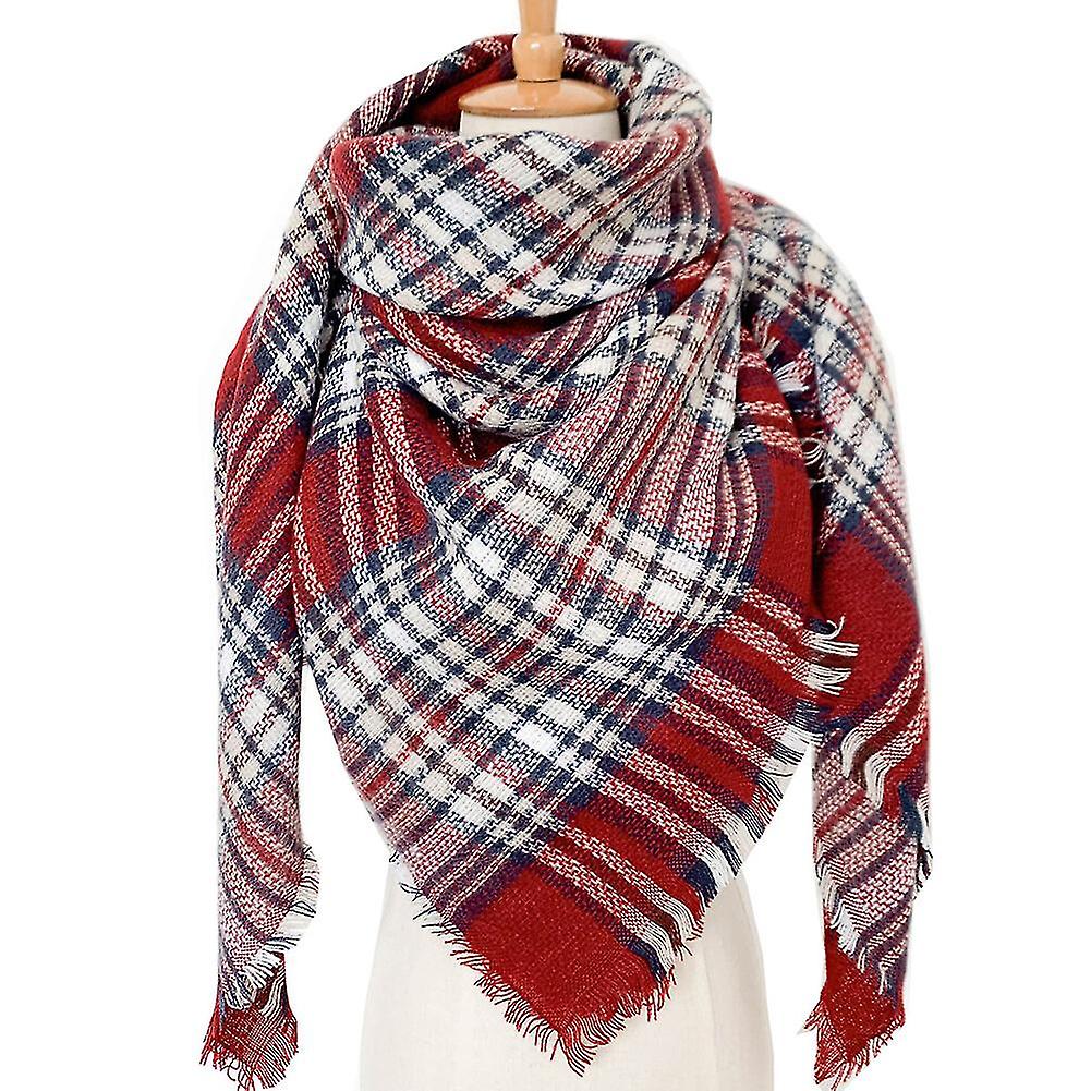 Women's Winter Check Wraps Scarf