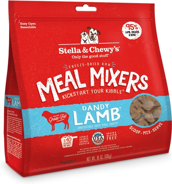 Stella and Chewy's Dandy Lamb Meal Mixers Freeze-Dried Raw Dog Food Topper