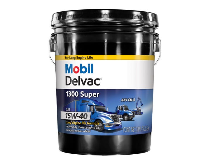 Mobil Delvac 1300 Super Heavy Duty Diesel Engine Oil 15W-40， 5 Gallon - 122491