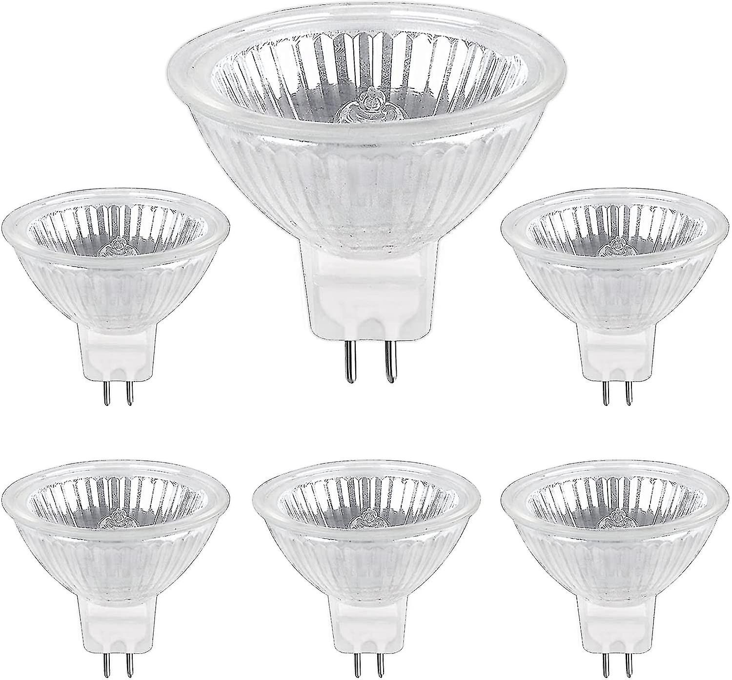 Halogen Bulb Gu5.3 50w 12v， 800lm Warm White 2700k Dimmable， Halogen Spotlight Bulb Mr16， Pack Of 6