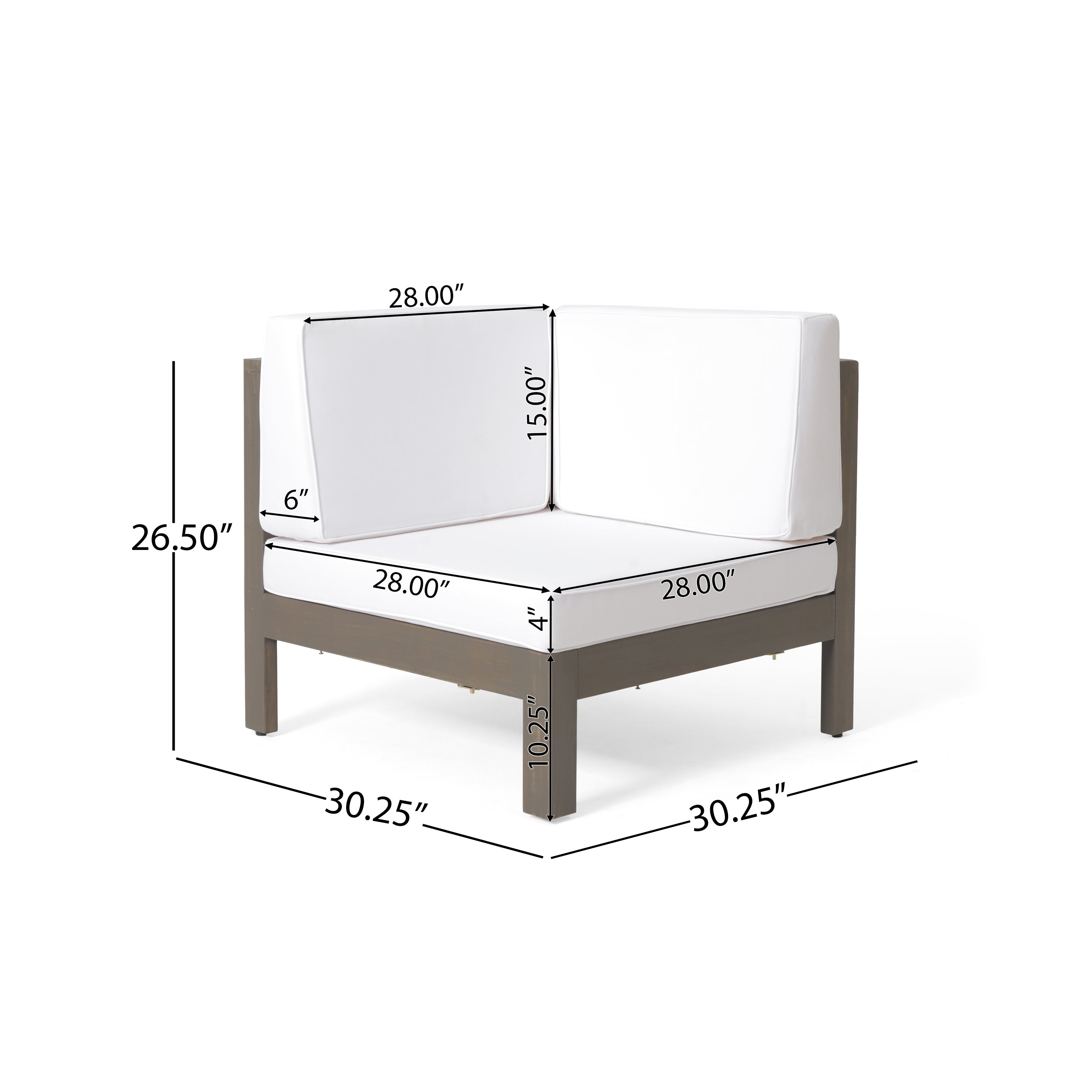 Isabella Outdoor 9 Seater Acacia Wood Sectional Sofa Set