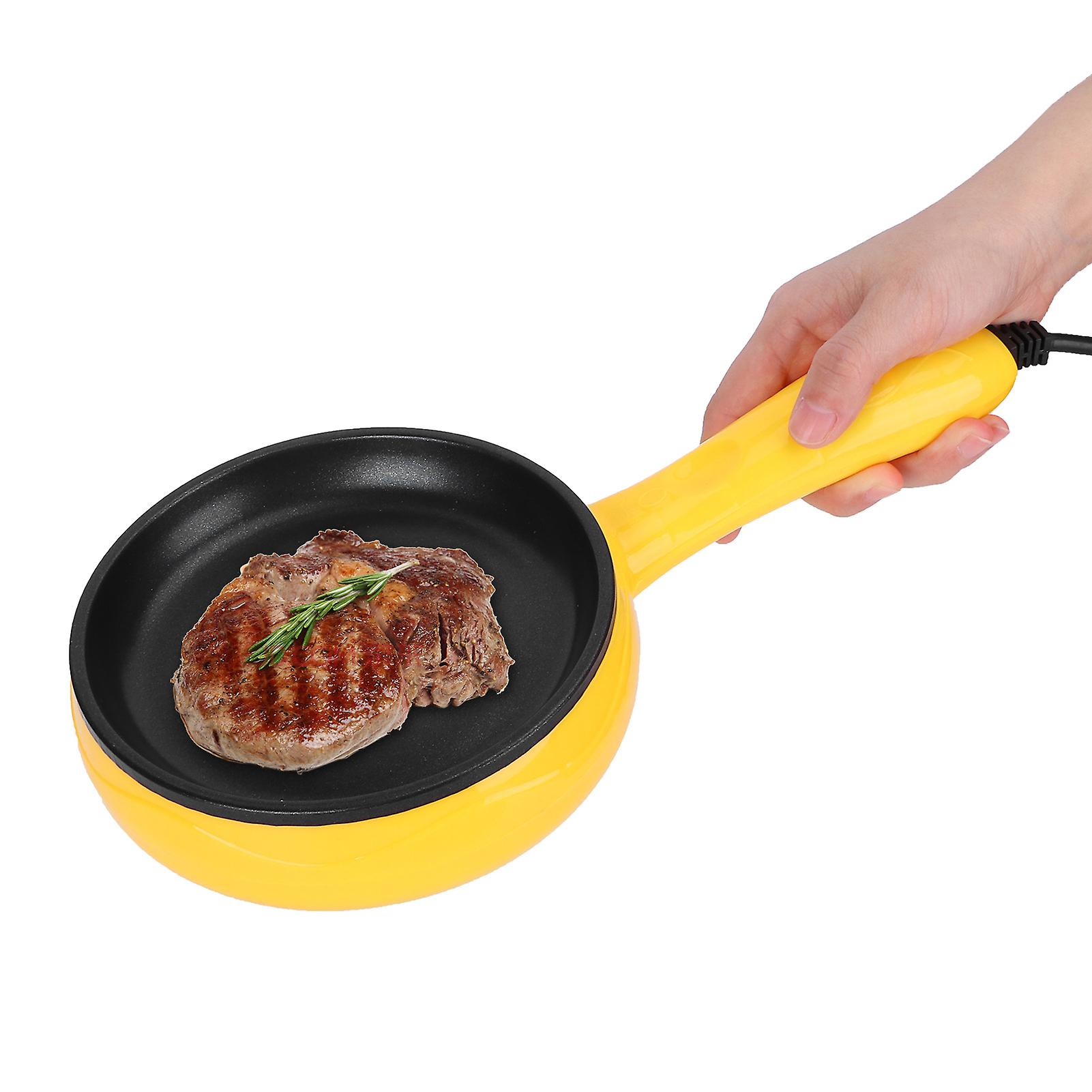 350w Mini Frying Pan Nonstick Fried Steak Pancake Egg Pan With Wooden Spatula Eu Plug 220v