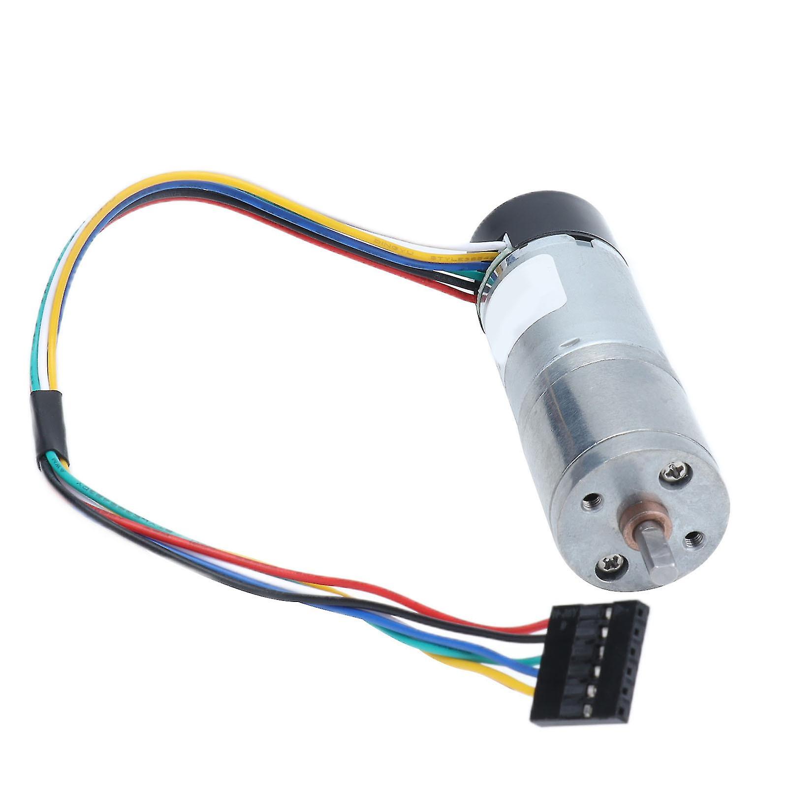 25GA DC Geared Motor Zinc Alloy Sturdy Durable Dustproof Stable Speed Reduction Gear Motor for DIY Engine Robot Model280RPM