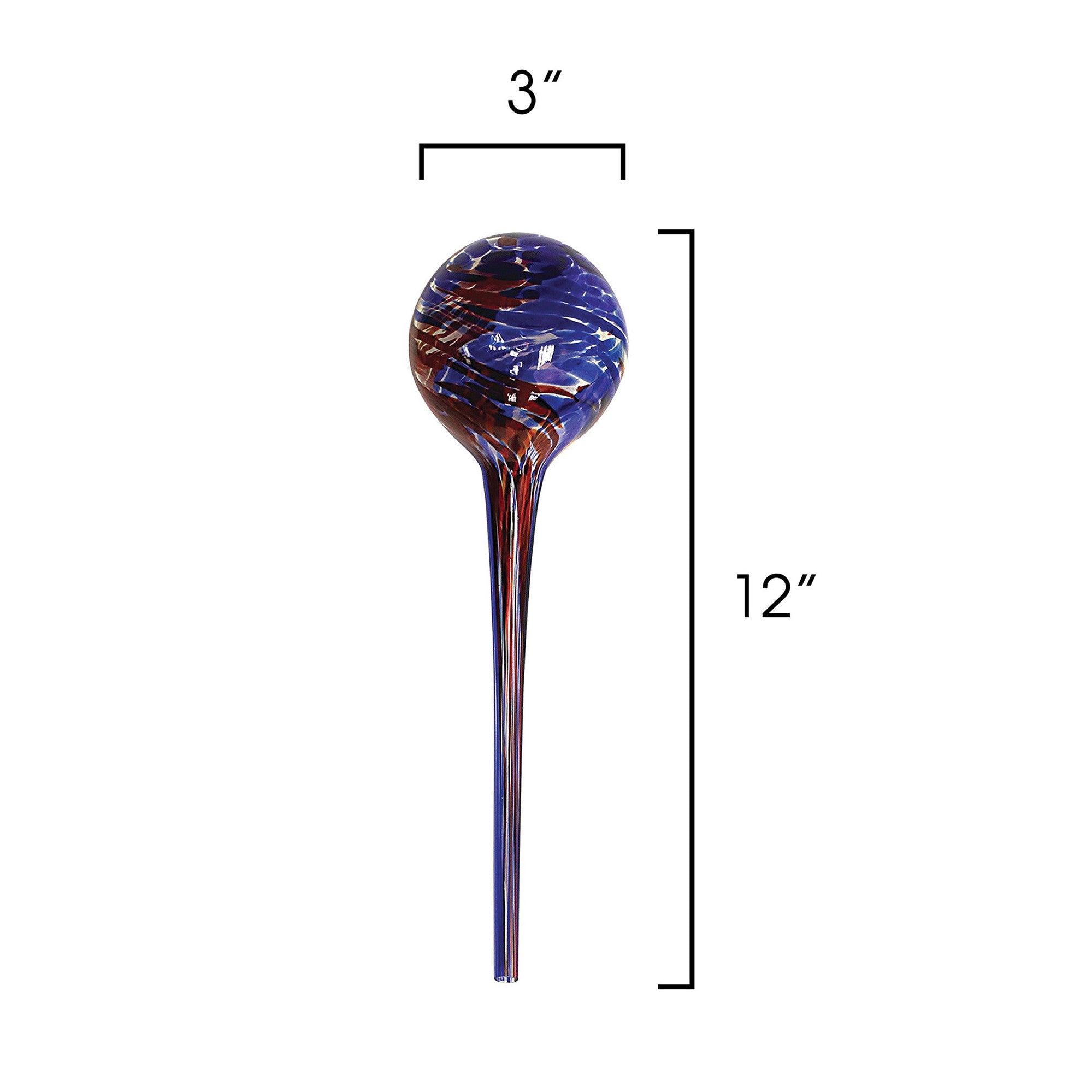 4-piece Watering Globe Set， Colorful Hand-Blown Glass For Plant Watering