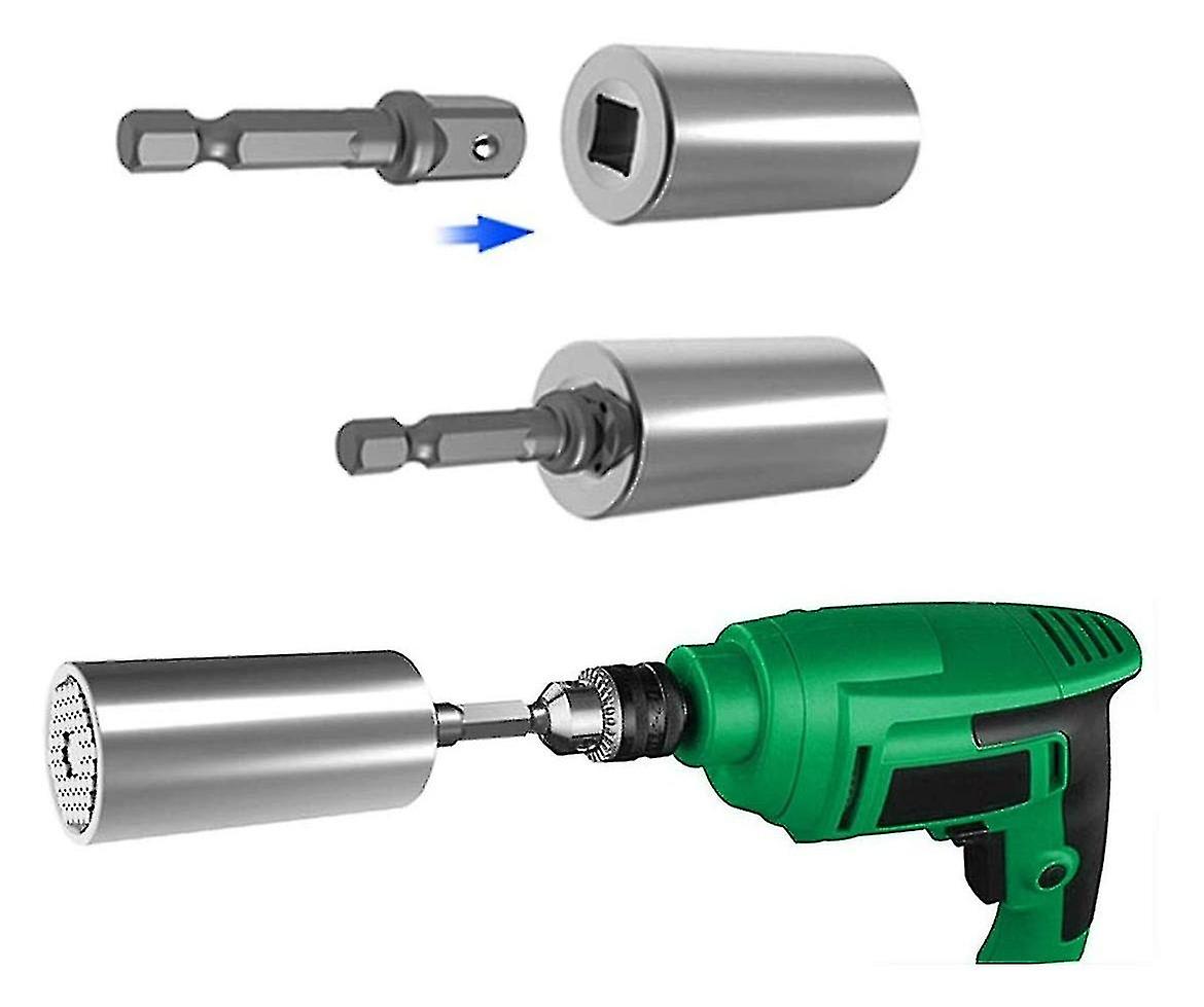 Socket Wrench Repair Tools Set 7-19mm With Adapter