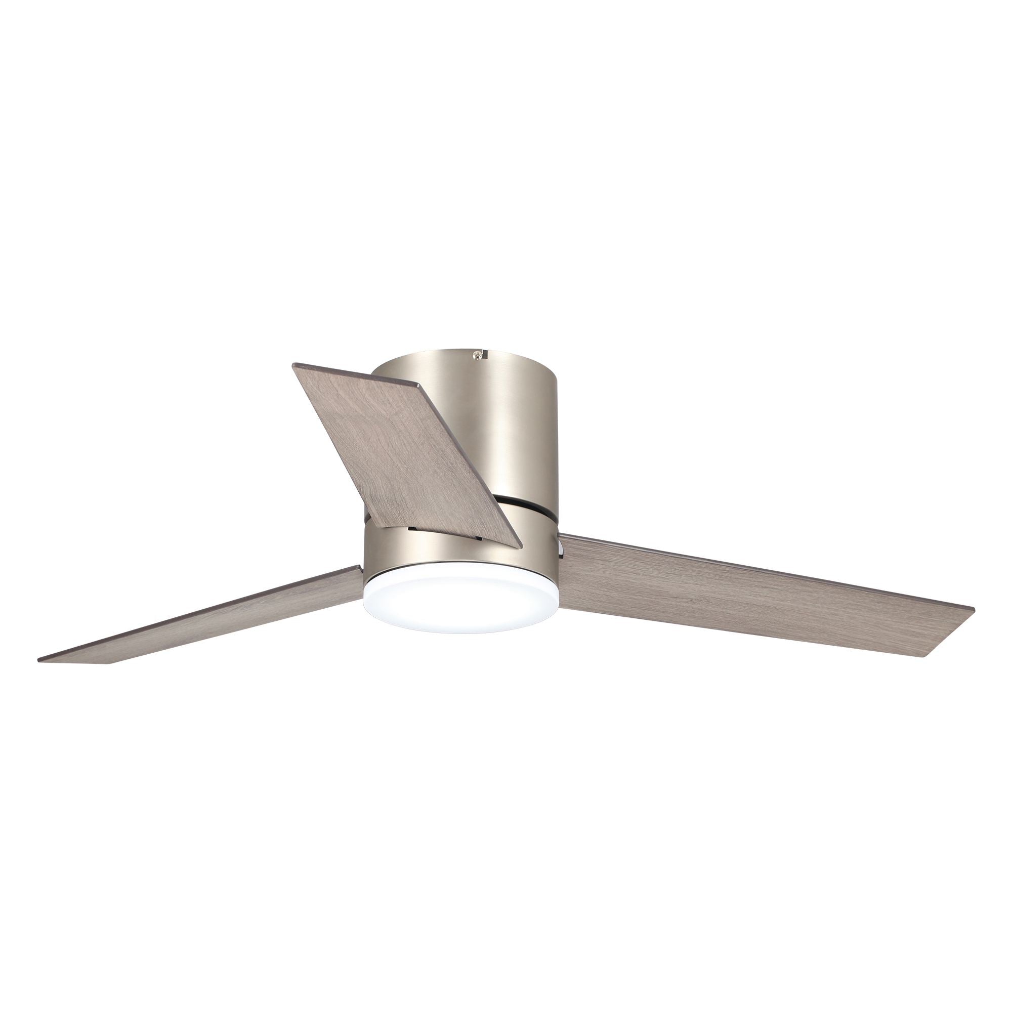 Ceiling Fan with Lights Remote Control Rustic Flush Mount 48 inch， Brushed Nickel