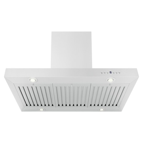 ZLINE Stainless Steel Convertible Vent Island Mounted Range Hood