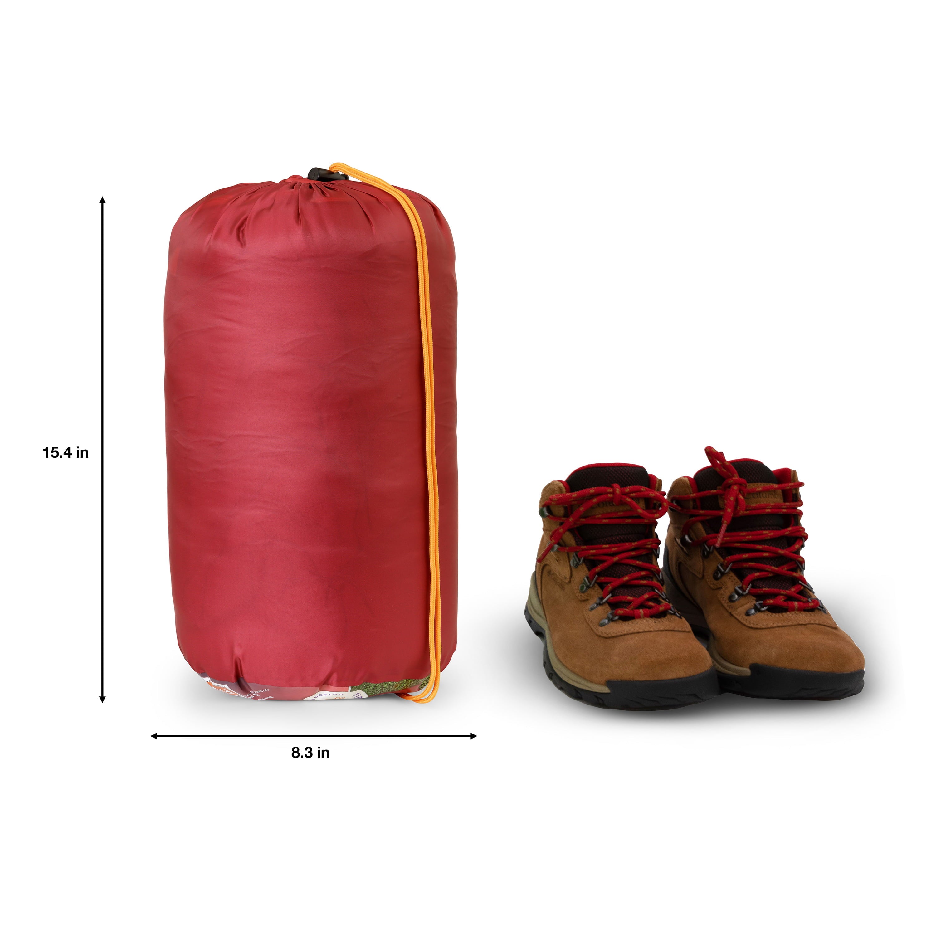 Firefly! Outdoor Gear Youth Mummy Sleeping Bag – Red/Orange (70 in. x 30 in.)