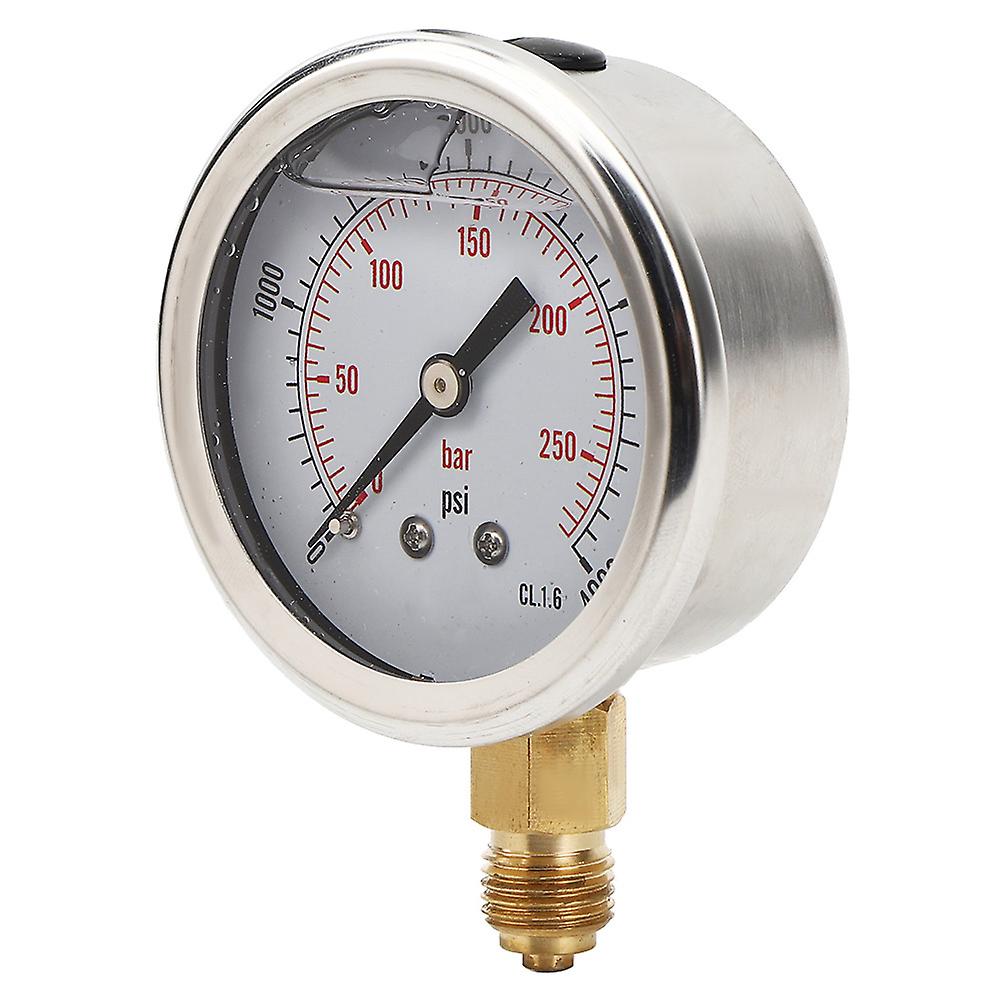 Ts Pgg604-250bar 1/4bsp Y60 Radial Oil Filled Pressure Gauge Pressure Measurement Tool