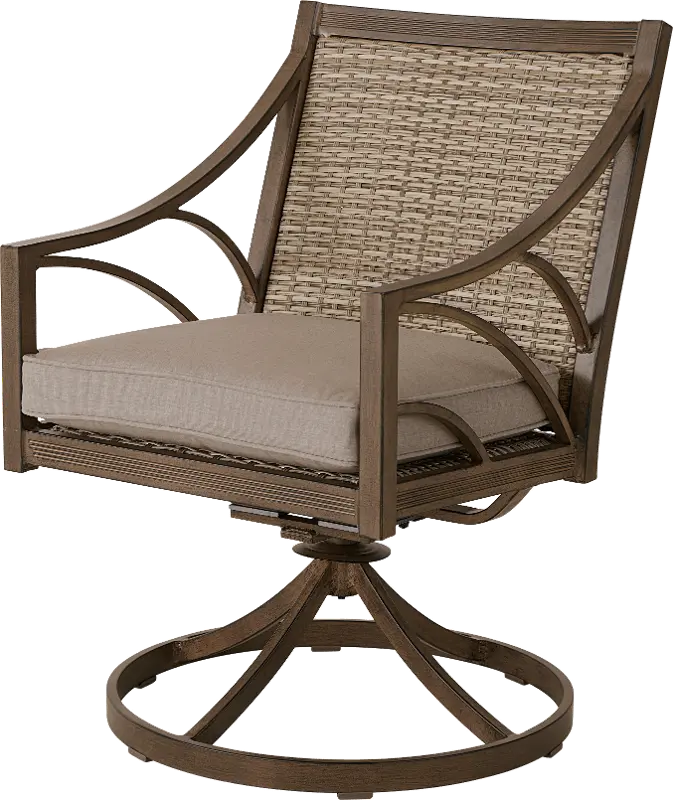 Potomac Brown Patio Swivel Chair