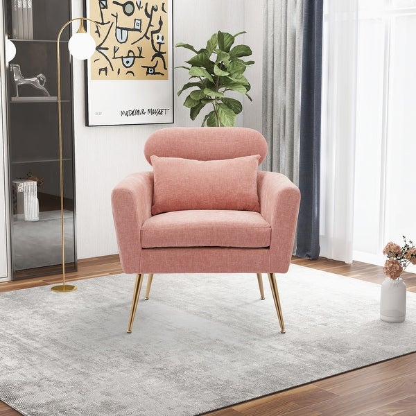 Modern Chenille Accent Chair Armchair Upholstered Reading Chair