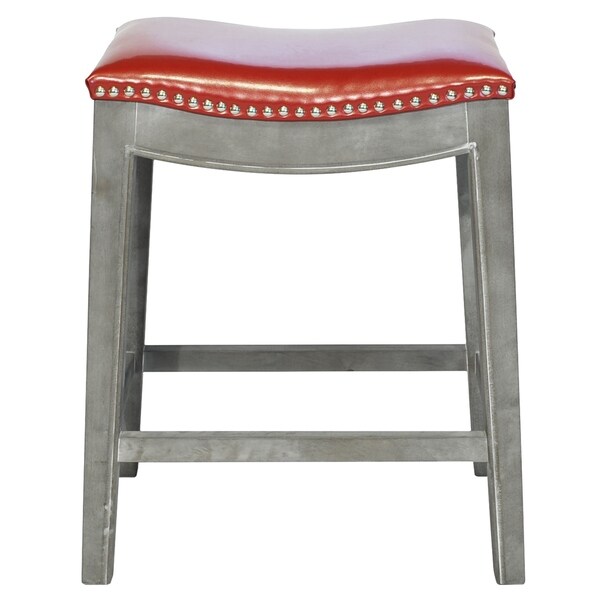 Elmo Bonded Leather Saddle Seat Counter Stool