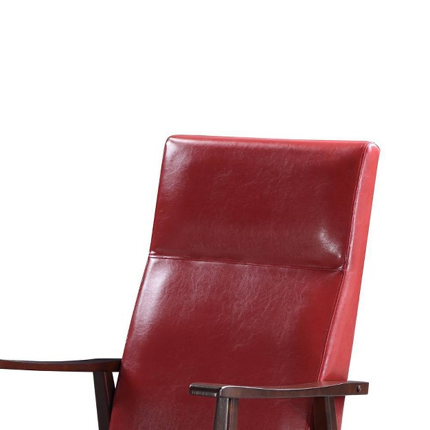 Raina Active Sitting Chair Red espresso Finish Acme Furniture