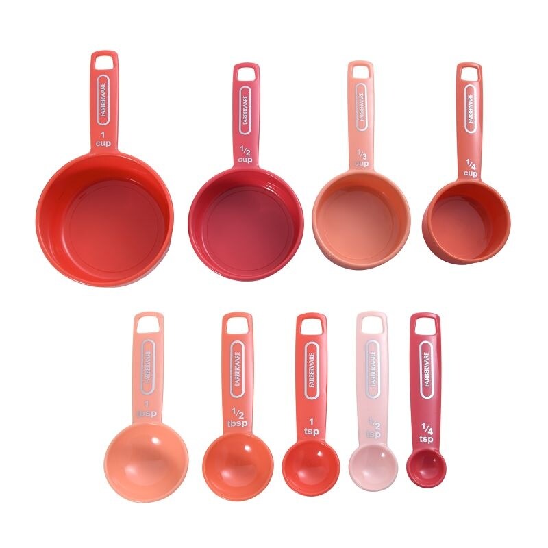 Farberware Measuring Cups and Spoons Set  9 Piece   Aqua Gray   7\