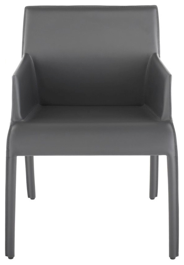 Leather Arm Chair  Modern Dining Chair  Leather Guest Chair   Contemporary   Dining Chairs   by mod space furniture  Houzz