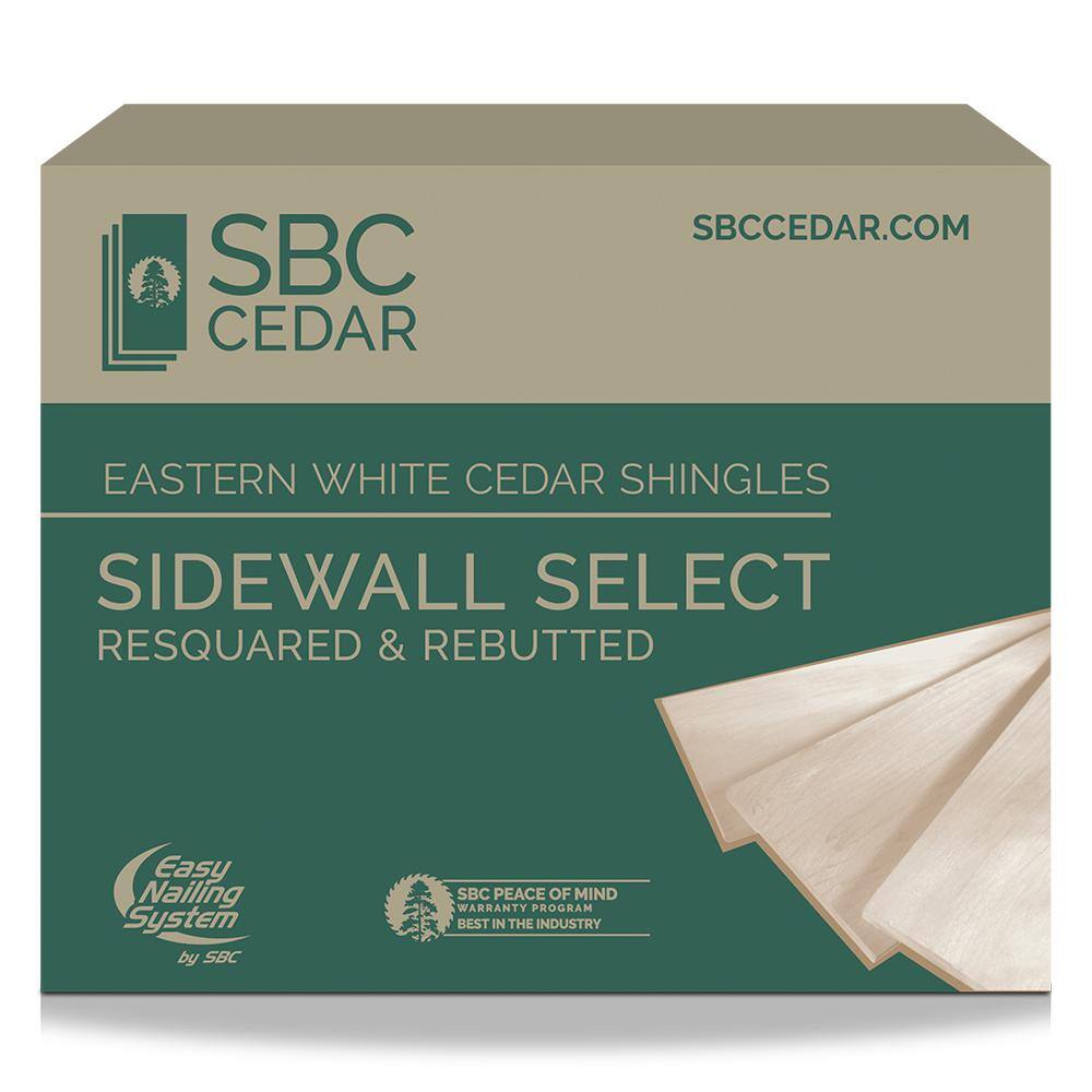 SBC 16 in. Long Natural Kiln Dried Eastern White Cedar Shingle Siding EHD0810399