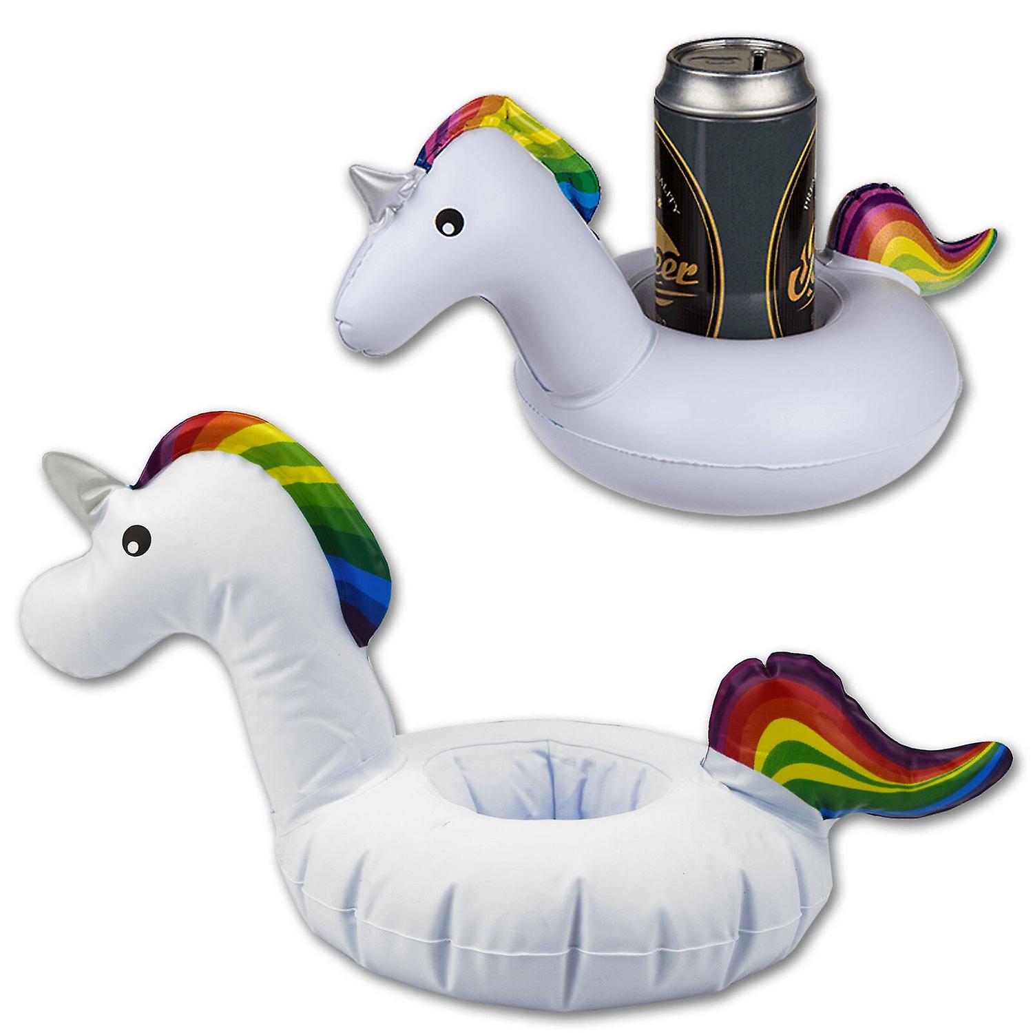 2-Pack Inflatable liquid beverage holder Unicorn Cage Holder Cup holder