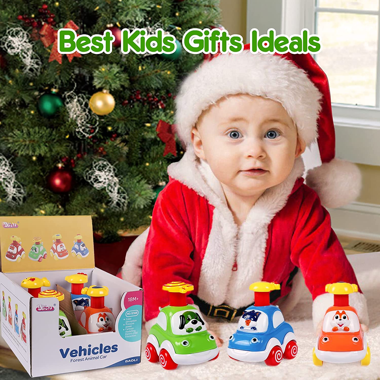 Baby Toy Cars for Educational Toys for 1 Year Old Boy Pull Back.