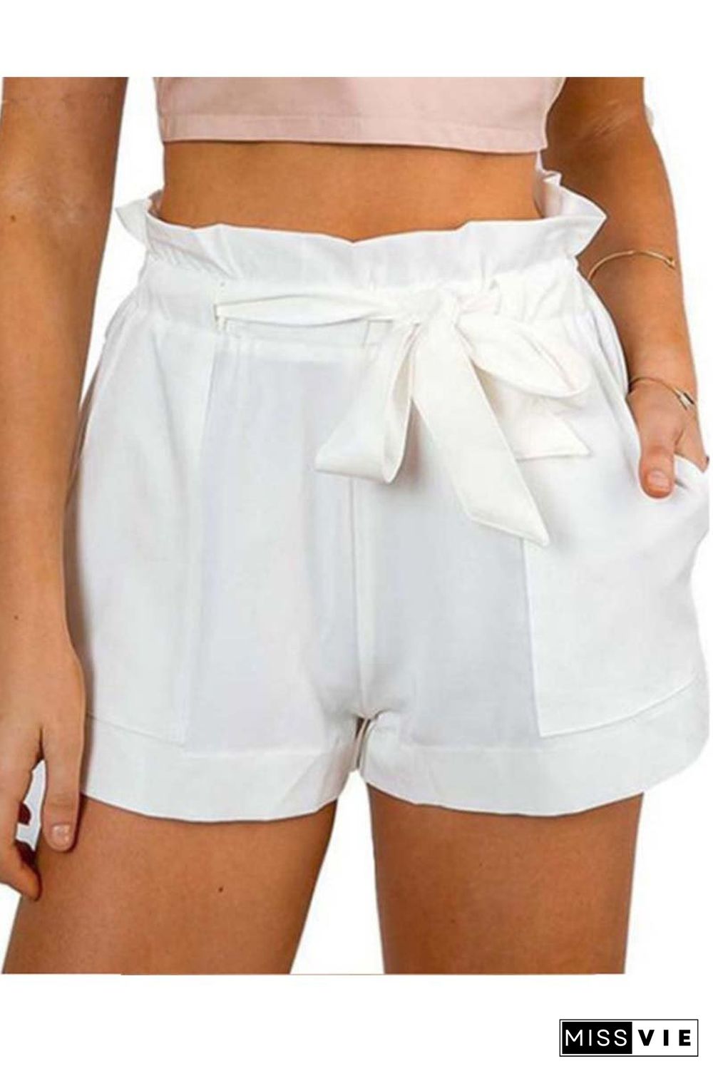 Casual Wide Leg Shorts With Ruffle(5 Colors)