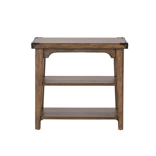 Aspen Skies Weathered Brown with Gray Hang Up Chair Side Table