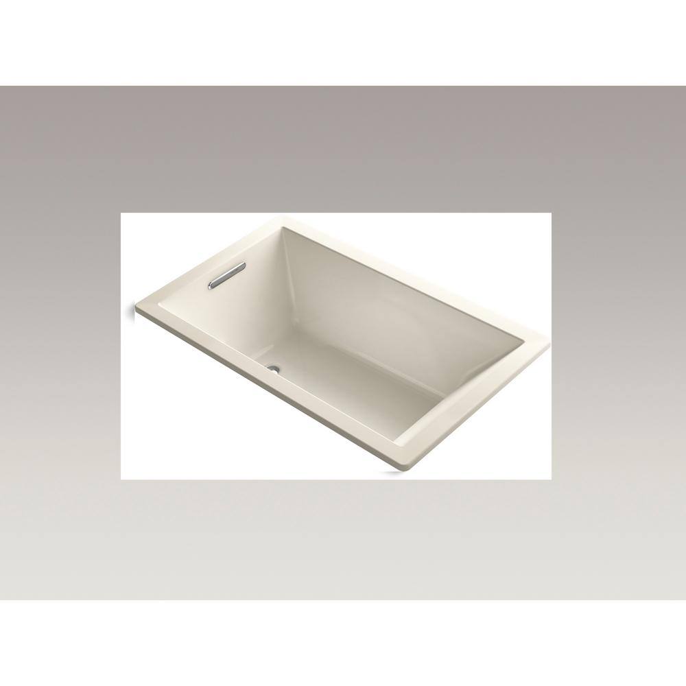 KOHLER Underscore 60 in. x 36 in. Rectangular Soaking Bathtub with Reversible Drain in White K-1848-0