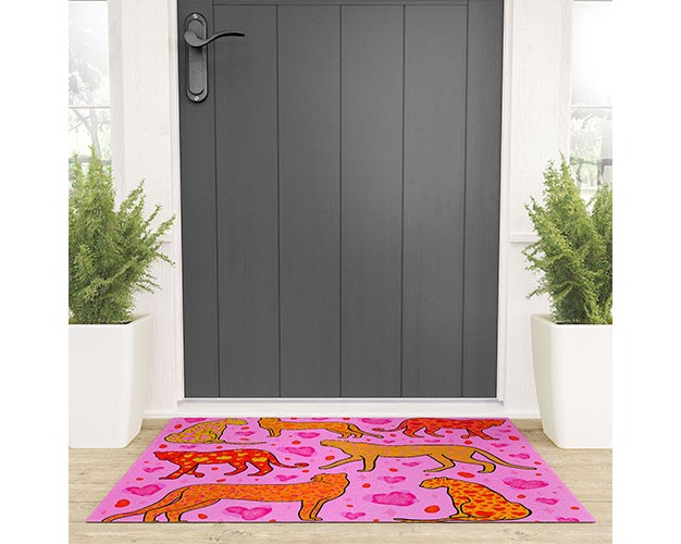 Doodle By Meg Valentine Leopard Print Welcome Mat Society6