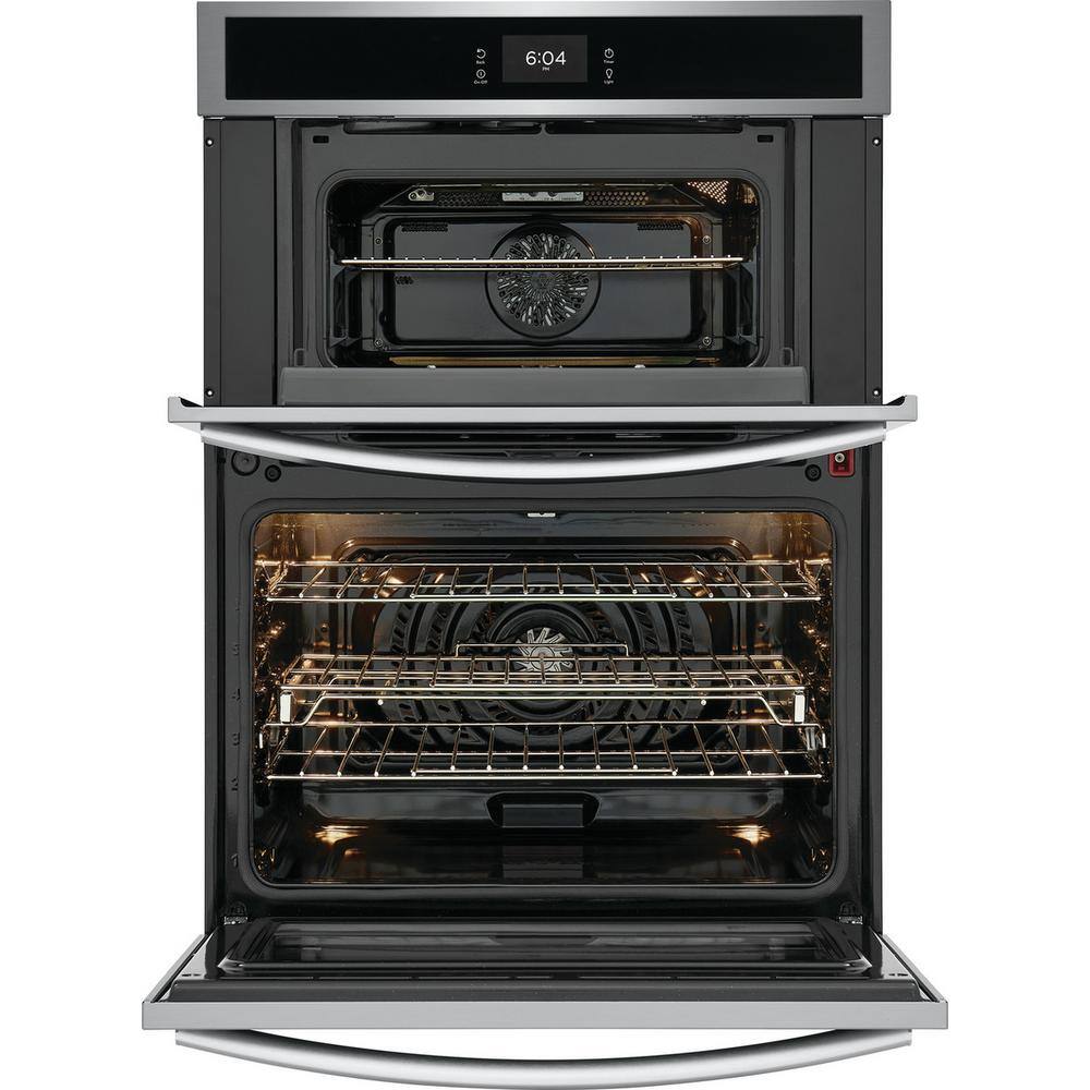 FRIGIDAIRE GALLERY 30 in. Electric Wall Oven and Microwave Combination with Total Convection in Smudge-Proof Stainless Steel GCWM3067AF