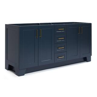 ARIEL Taylor 72 in. W Vanity Cabinet Only in Midnight Blue Q072D-BC-MNB