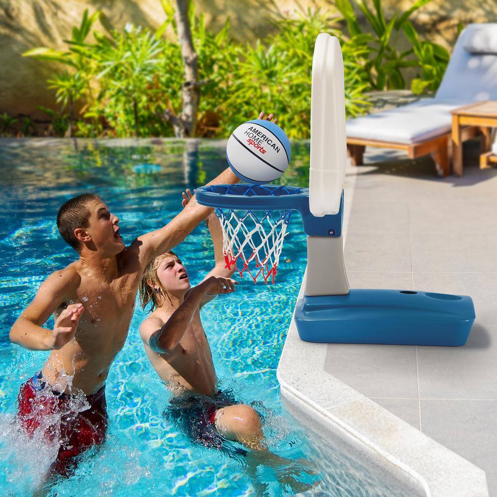 Simplay3 Pooltime Basketball Hoop Blue and White 223010-01