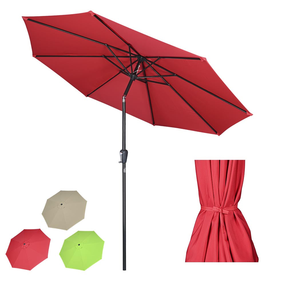 Yescom 10ft 8-Rib Patio Umbrella Tilt 220gsm Canopy UV50+