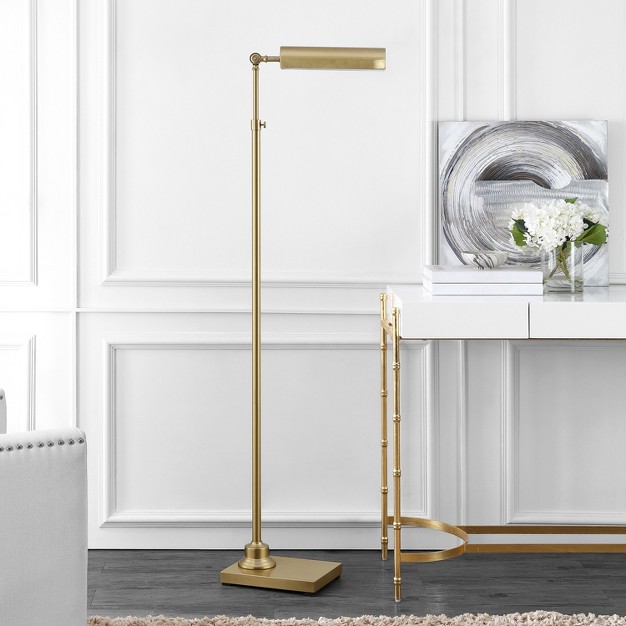 Renla Floor Lamp Brass Gold Safavieh