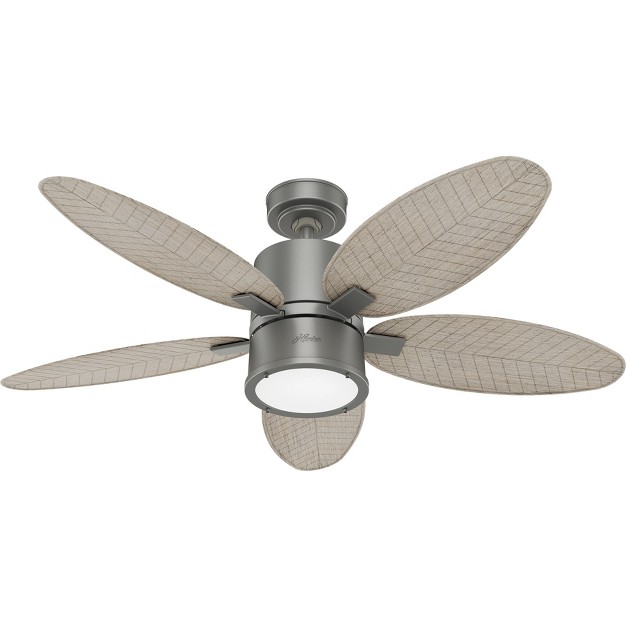 Amaryllis Outdoor Ceiling Fan With Led Light Hunter Fan