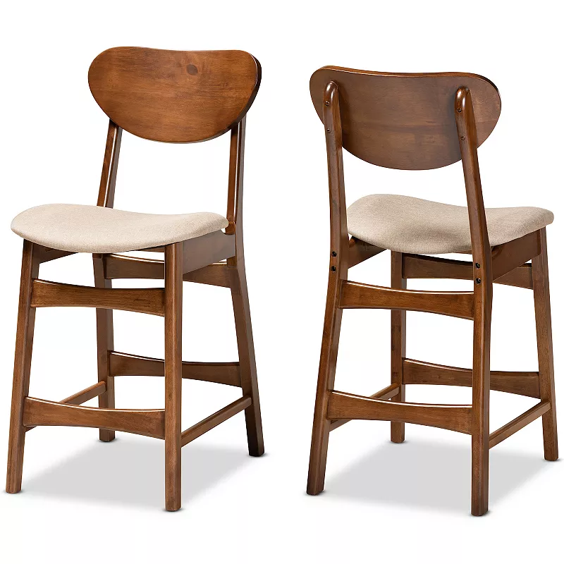 Baxton Studio Katya Counter Stool 2-piece Set