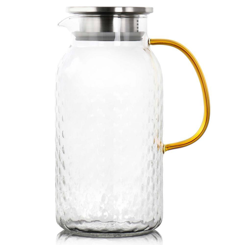 Mr. Coffee 62 fl. oz. Heat Resistant Borosilicate Glass Pitcher with Strainer Lid 985119442M