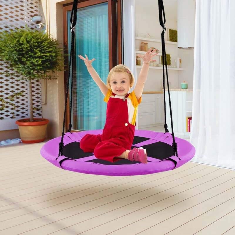 40 Inch Flying Saucer Tree Swing for Kids Adults