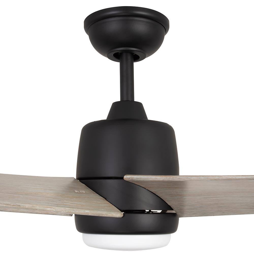 Hampton Bay Mena 54 in. Color Changing Integrated LED IndoorOutdoor Black Ceiling Fan with Light Kit and Remote Control 58929