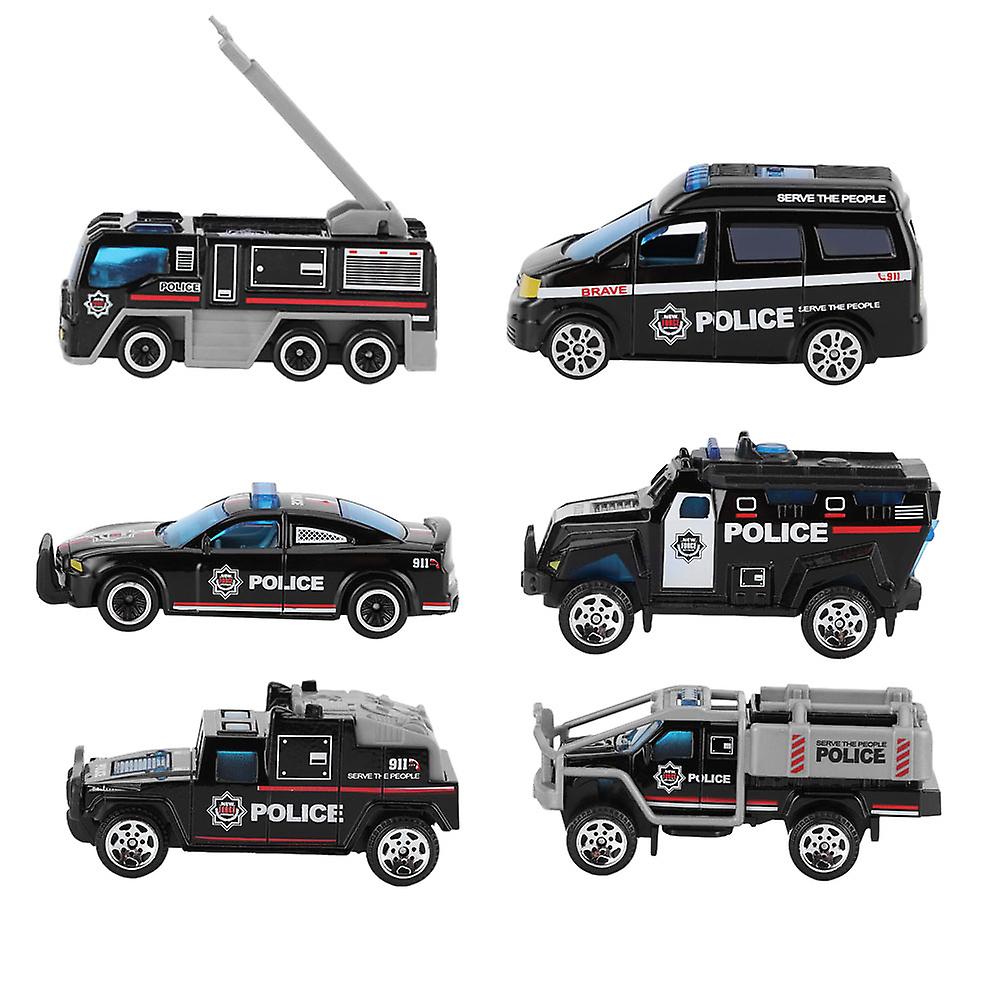 6pcs 1:64 Engineering Car Model Alloy Simulation Vehicle Car Model Children Toya Style