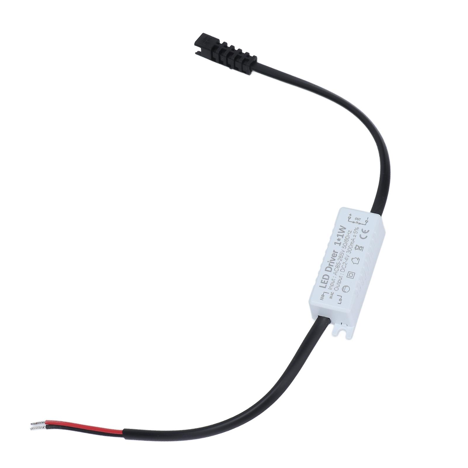 LED Driver 1x1W Power Supply Transformer Adapter AC85‑265V to 2‑4VDC LED Power Driver for LED Light Computer Project