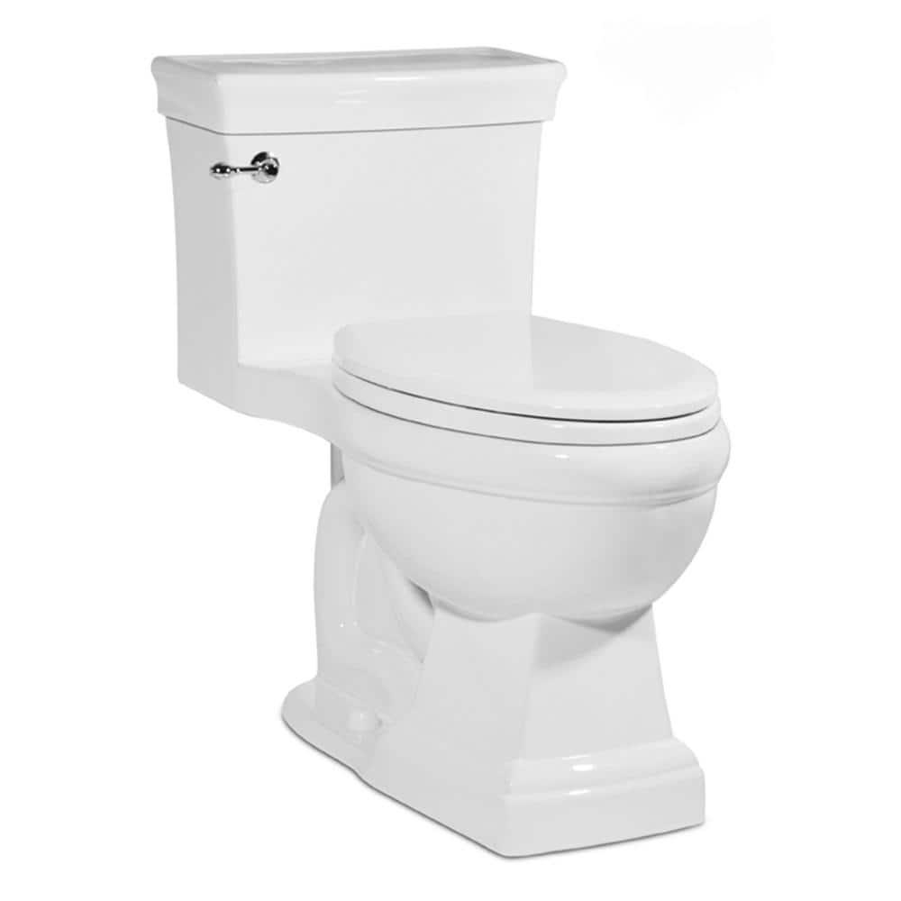 Icera Julian 1piece 128GPF Single Flush Elongated Toilet in White Seat Included