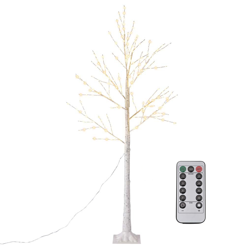 Yescom Lighted Twig Birch Tree Remote Control Christmas Decoration