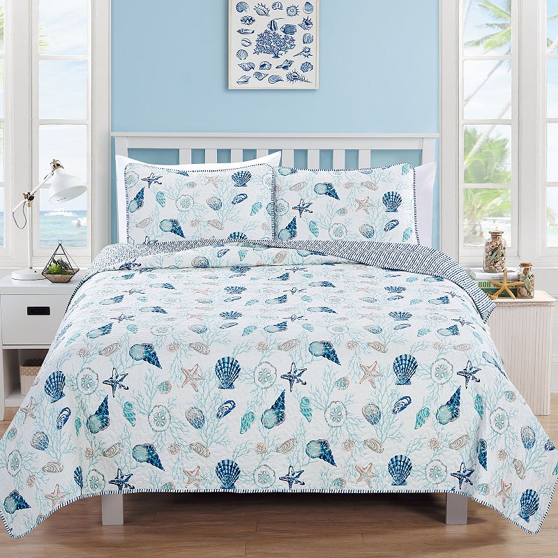 Madelinen? Bali Collection Coastal Quilt Set with Shams