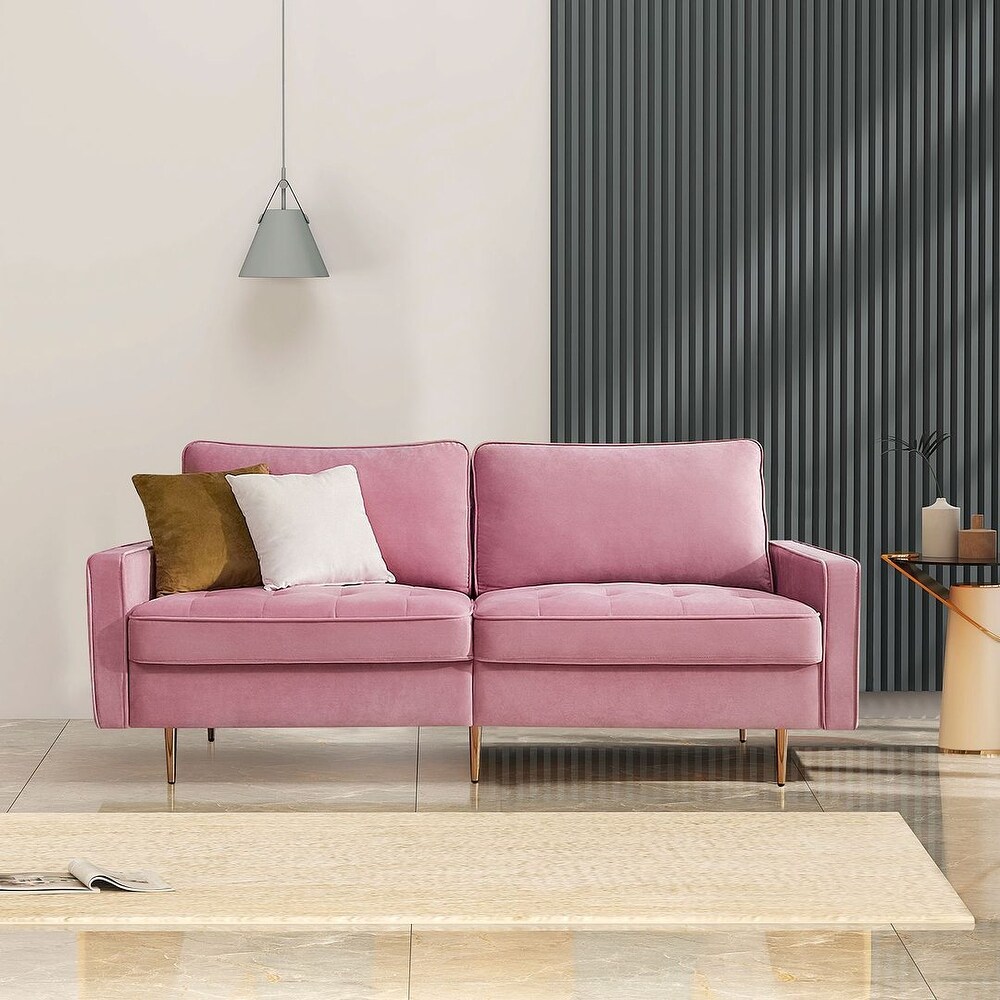 Modern velvet upholstered 3 seater sofa   31.50\