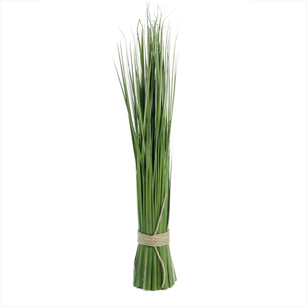 Green Artificial Onion Grass Bundle Wrapped With Jute Rope Decoration