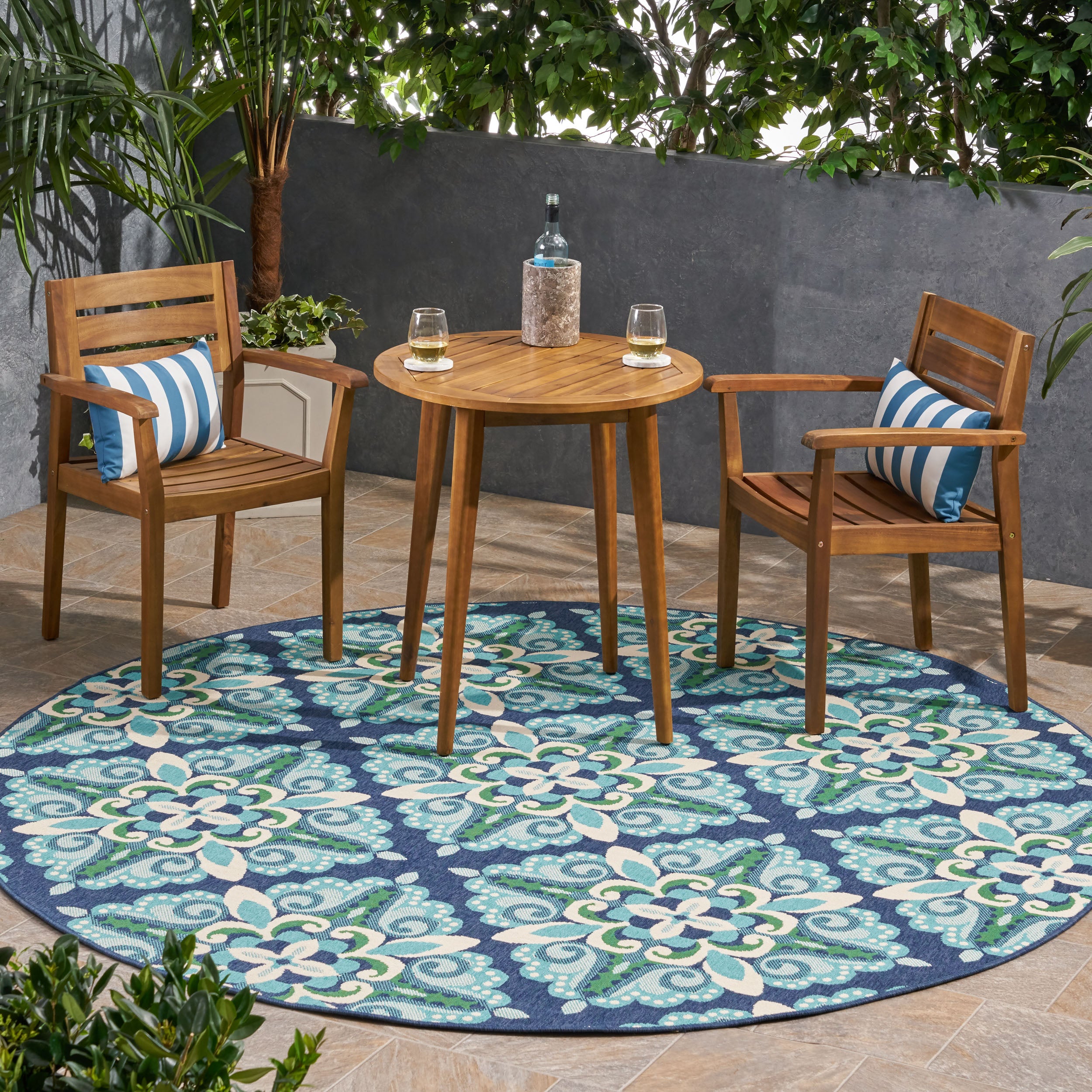 Sage Outdoor Medallion Area Rug