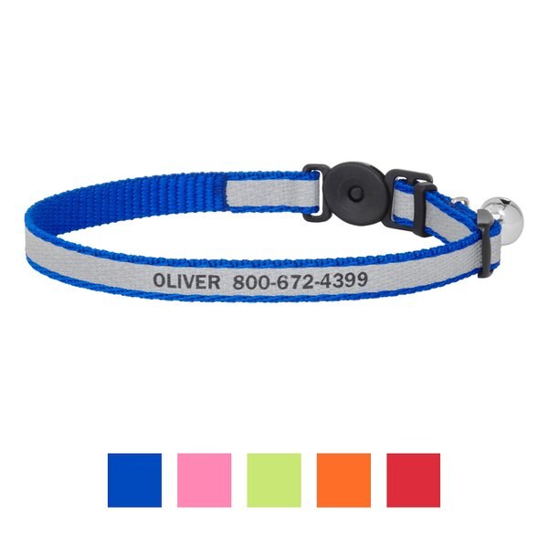 Frisco Polyester Personalized Reflective Cat Collar with Bell