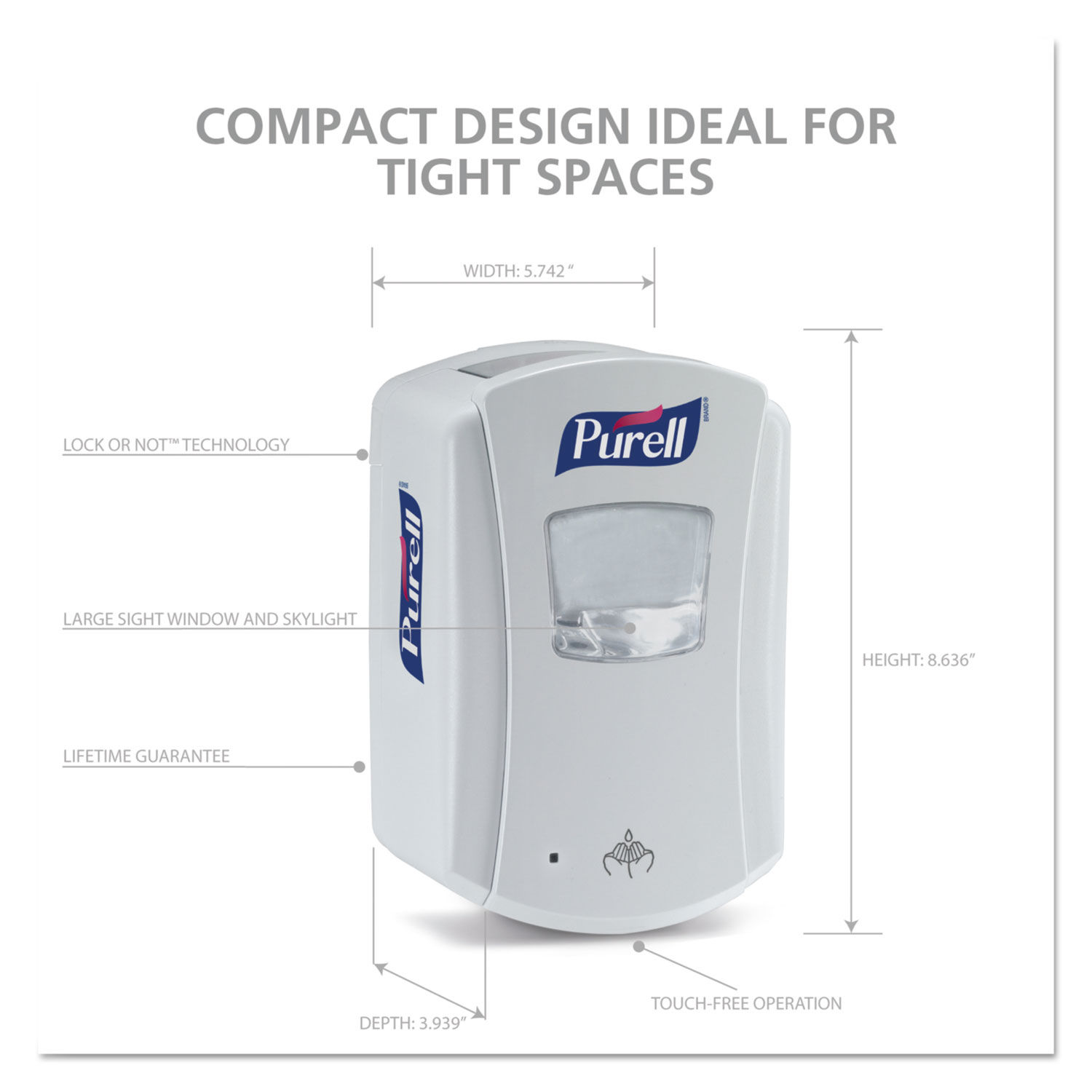 LTX-7 Touch-Free Dispenser by PURELLandreg; GOJ132004