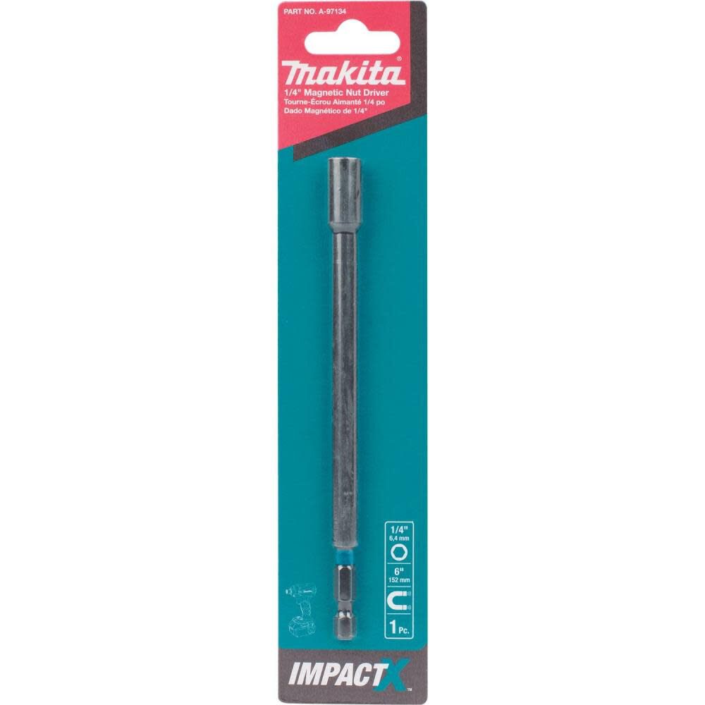 Makita Impact X 1/4 x 6 Magnetic Nut Driver A-97134 from Makita