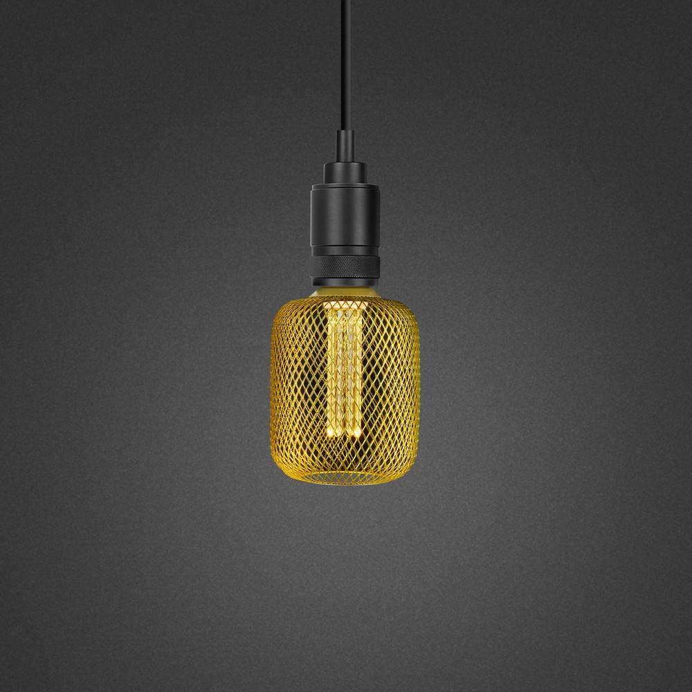 Feit Electric 25W Equivalent Dimmable Vintage Oversized LED Light Bulb With Mesh Cage Acrylic Filament Matte Gold Soft White 2700K CGAYCMG927CAHDRP