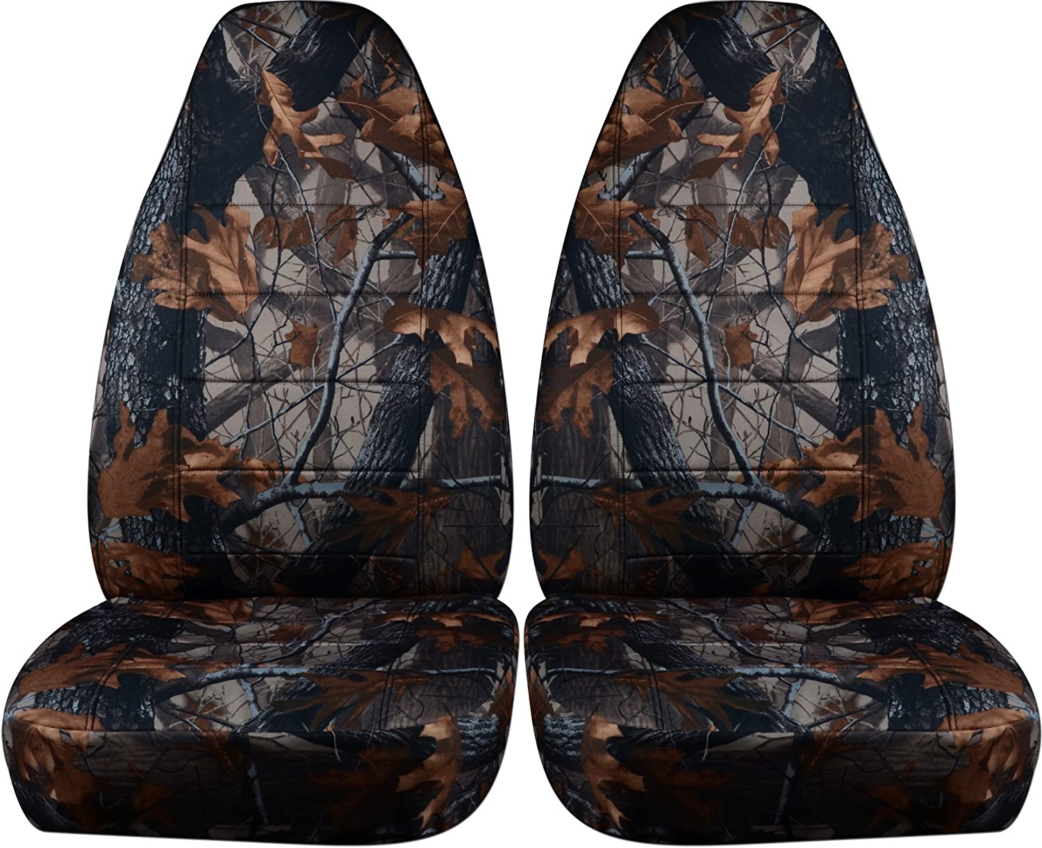 T394-Designcovers Compatible with 2004-2012 Chevy Colorado/GMC Canyon Camouflage Truck Bucket Seat Covers:Camo Gray Real Tree