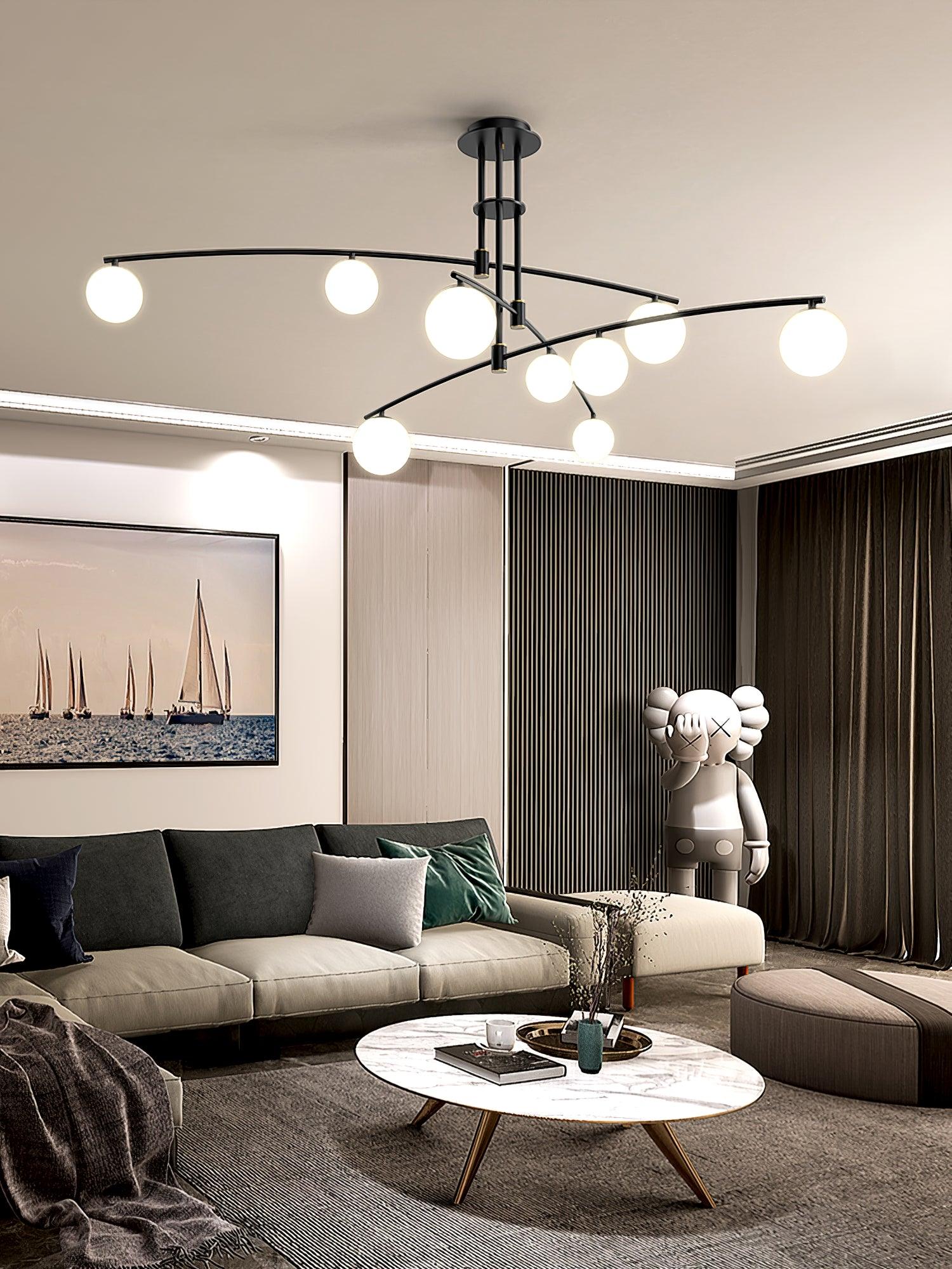 Modern Long Arm Chandelier